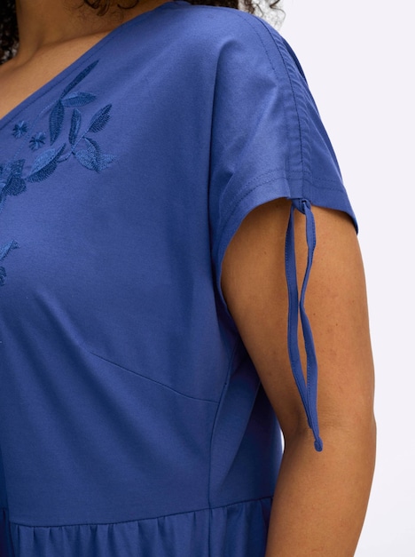 Kleid Kurzarm Ohne Kragen
