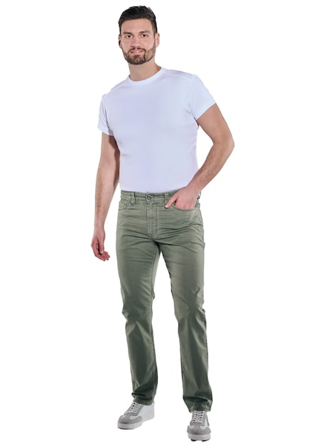 Herren 5-Pocket-Hose regular , Khaki