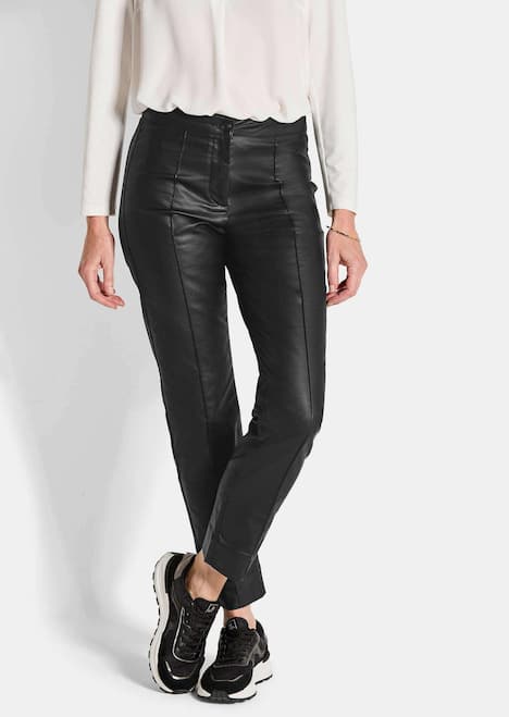 GOLDNER Broek BELLA Gecoate broek BELLA in leerlook