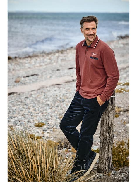 Langarm-Poloshirt VITORIO