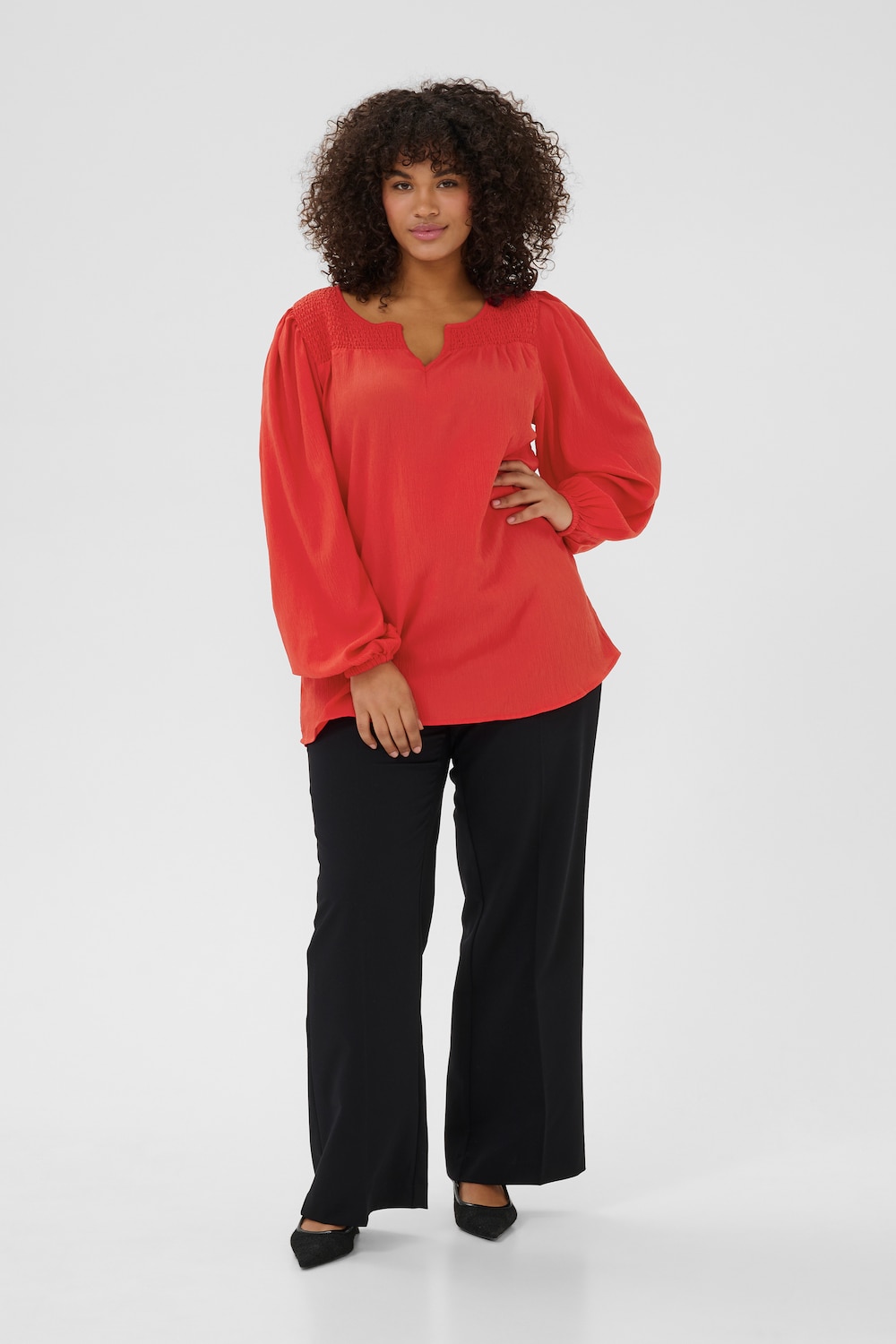 Langarm-Bluse Regular fit