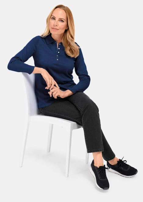 Unkomplizierter Pullover mit Polokragen