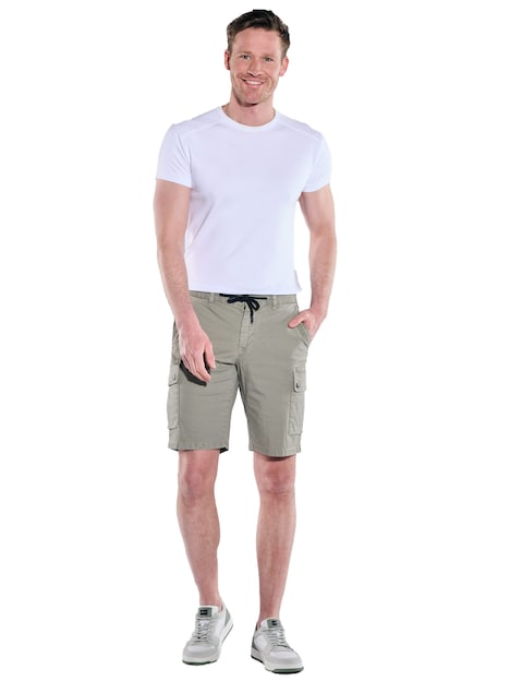 Herren Cargo-Bermuda mit Tunnelzug , Khaki