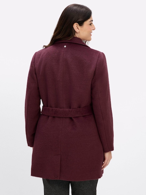 Jacke Jacke mit Bindegürtel Langarm Reverskragen