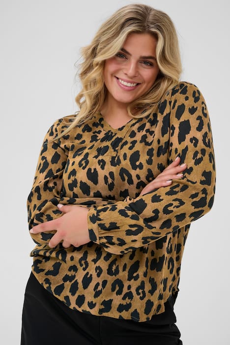 Langarm-Bluse Regular fit