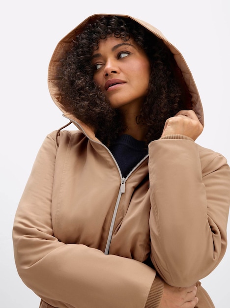 Mantel Mantel in Parka-Optik Stehkragen