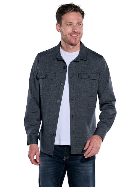 engbers Herren Langarm-Shirt mit Polokragen , Saphirblau