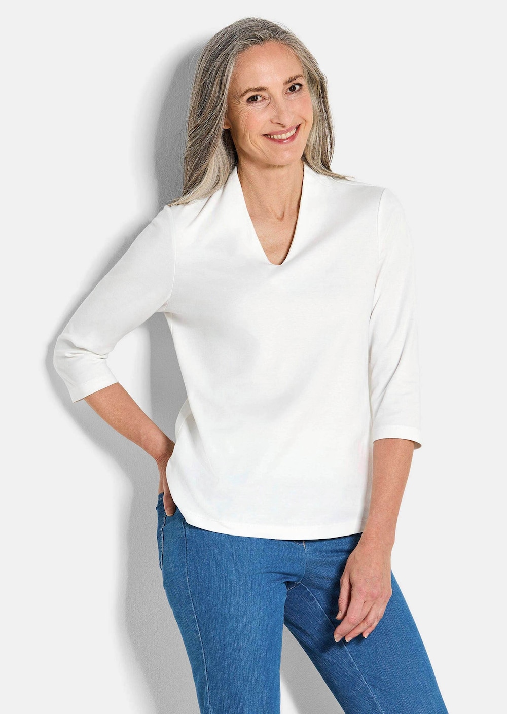 Basic-Shirt aus Interlock-Jersey