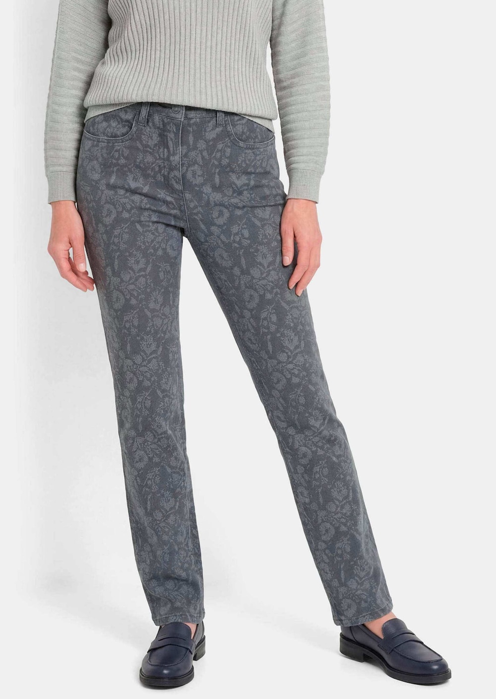 Slim Fit Jeans LOUISA mit Blumendruck
