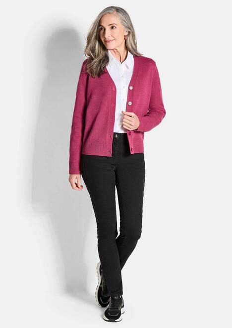 Eleganter Cardigan mit V-Ausschnitt