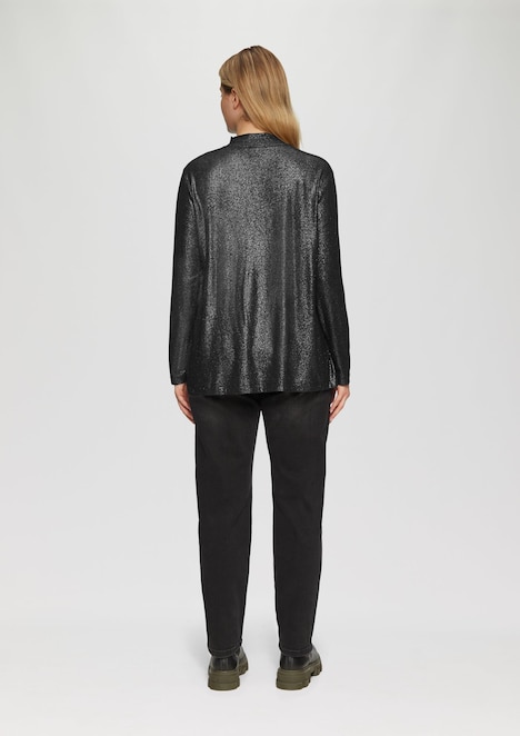 Langarmshirt mit Glitzereffekt