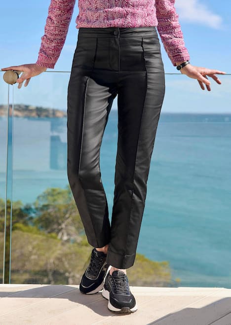 GOLDNER Broek BELLA Gecoate broek BELLA in leerlook