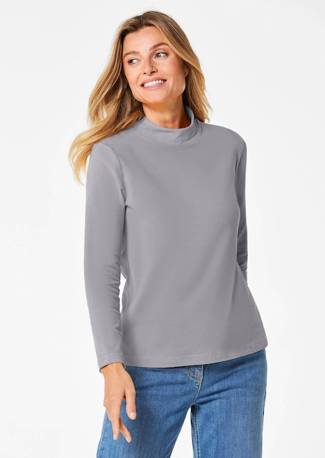 Stehkragenshirt mit Langarm