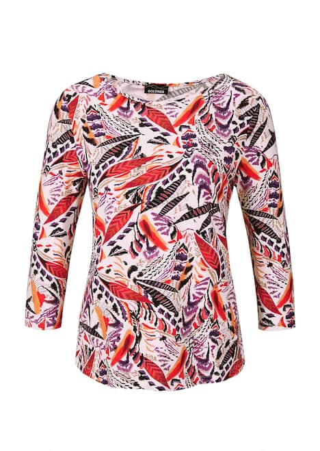 Druckshirt aus Jersey mit Halbarm