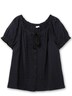 Kurzarmbluse Kurzarm-Bluse mit Lochstickerei und Carmen-Ausschnitt Kurzarm Uni