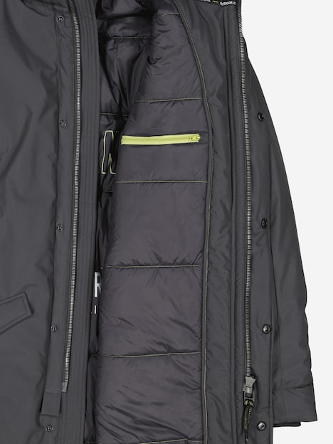 Herren Funktionsjacke mit abnehmbarer Kapuze , Schwarz