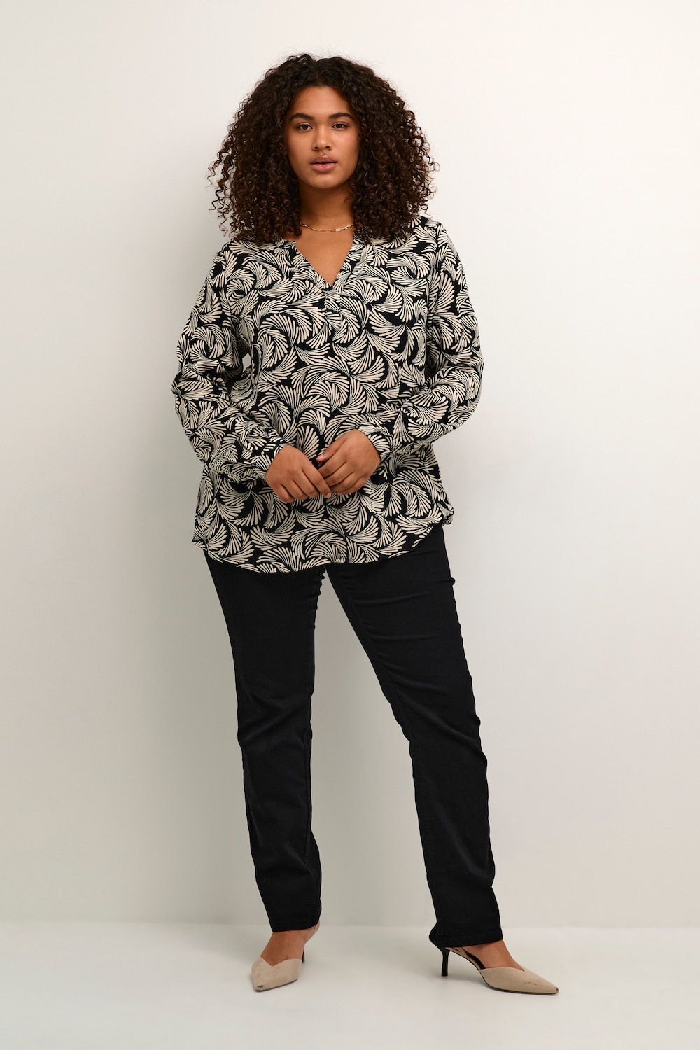 Langarm-Bluse Regular fit