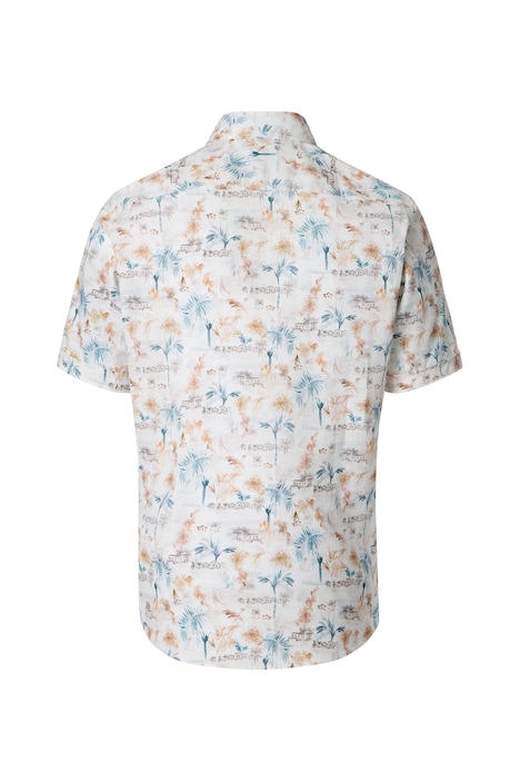 Leinenhemd Kurzarm Print Casual Fit