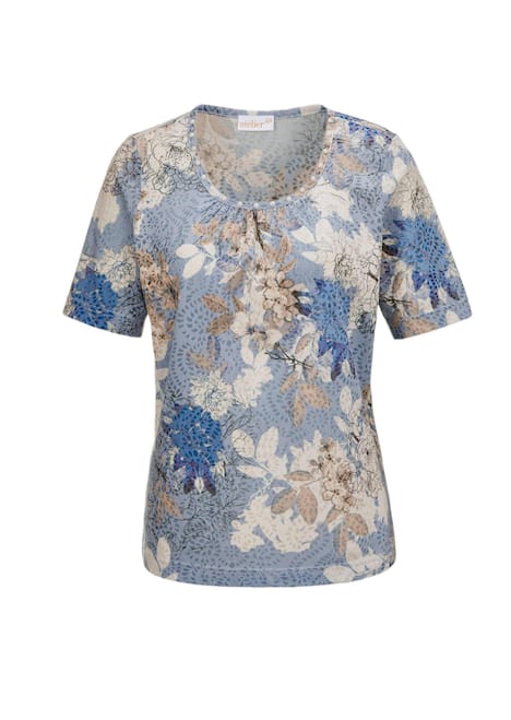 Druckshirt mit Perlen