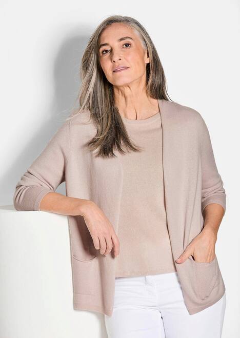 Cardigan in langer offener Form
