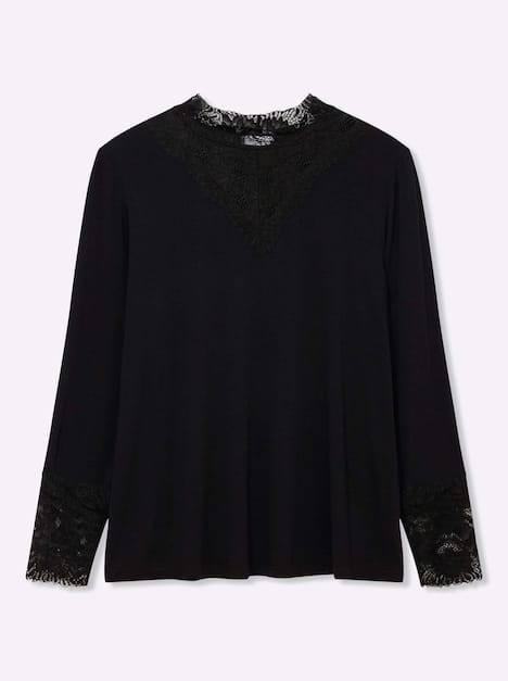 Shirt Langarm Stehkragen