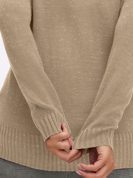 Pullover Langarm Jersey Meliert