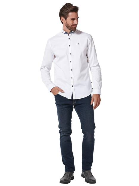 engbers Herren Langarm-Hemd uni , Reinweiss