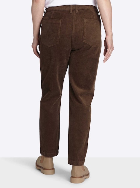 Cord-Hose Cordhose mit schmalem Bein normal Elastische Einsätze