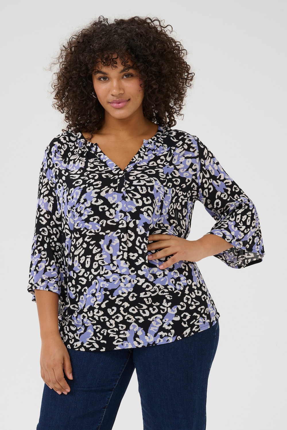 Kurzarm-Bluse Regular fit