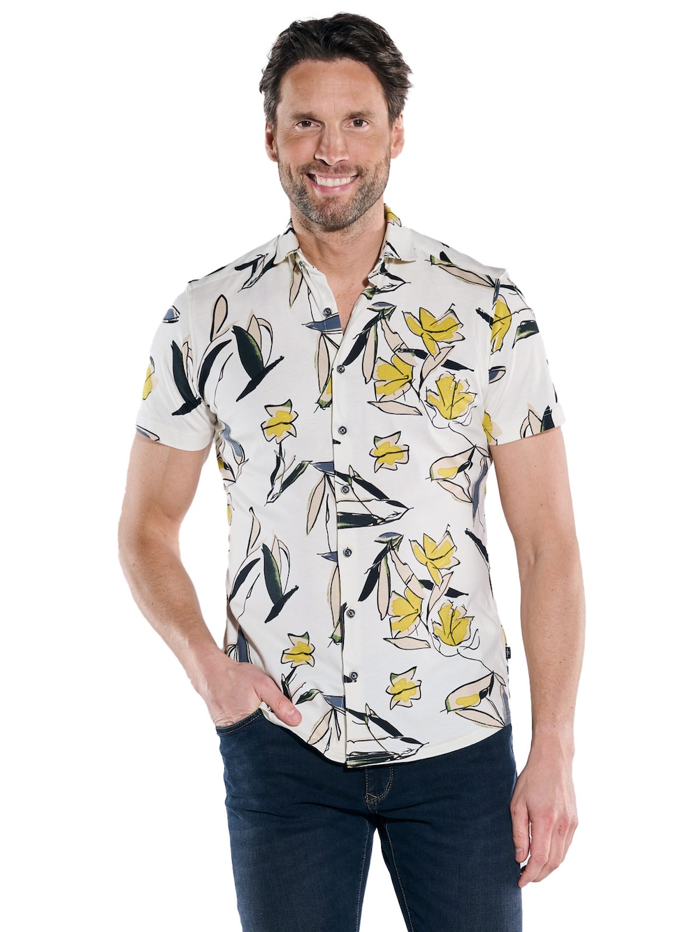 Kurzarm-Hemd aus Jersey