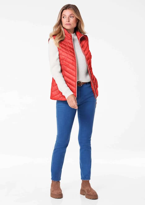 GOLDNER Gewatteerde bodywarmer Figuurvriendelijk vest met lichte wattering