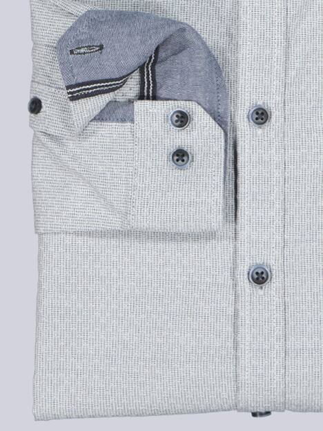 engbers Herren Langarm-Hemd strukturiert , Hellblau
