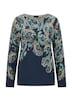 Feinstrickpullover mit Paisley-Druck