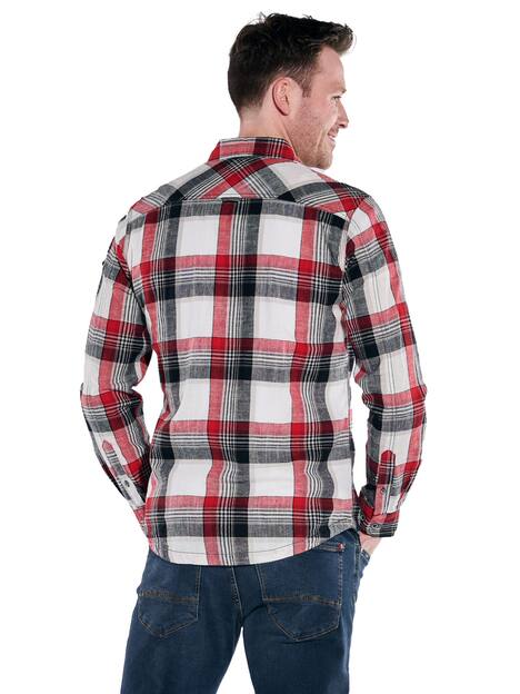 engbers Herren Overshirt kariert , Rot