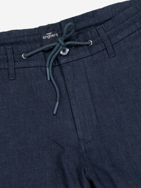Herren Chino mit Leinenanteil , Marineblau