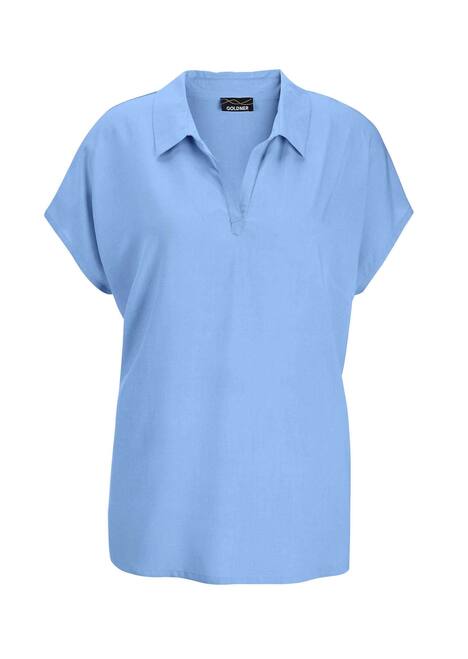 Uni Bluse mit Hemdkragen