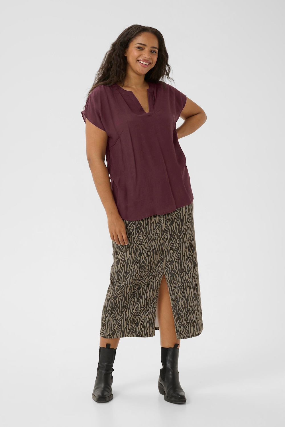 Kurzarm-Bluse Regular fit