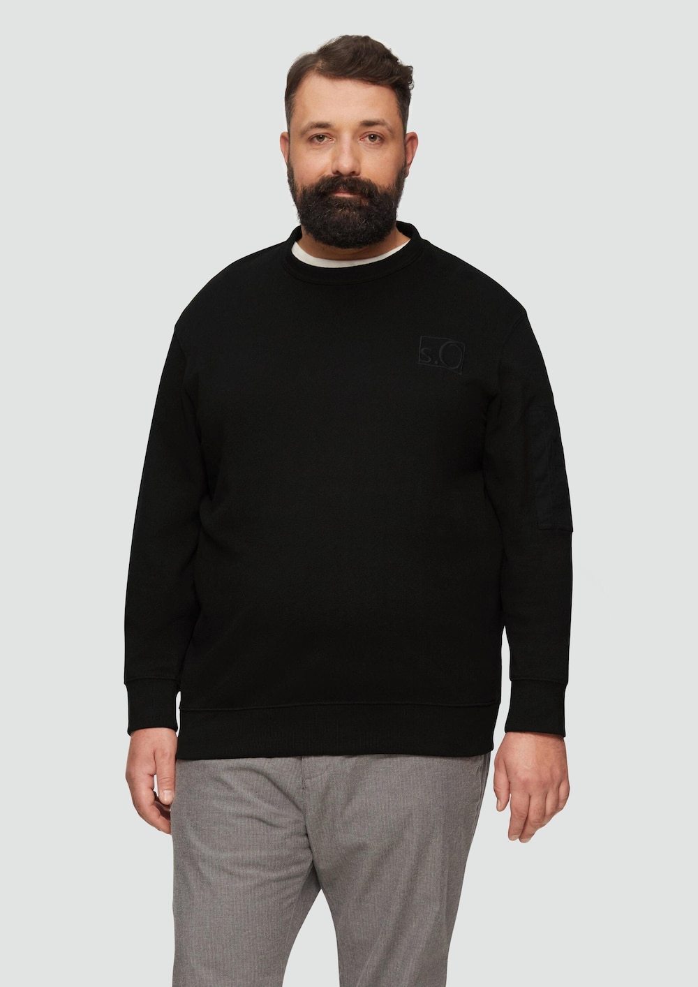 Relaxed-Fit-Sweatshirt mit Ärmeltasche