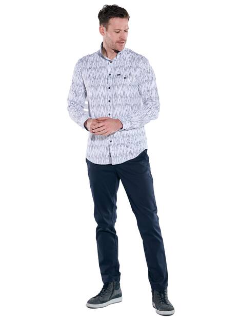 engbers Herren Langarm-Hemd gestreift , Marineblau