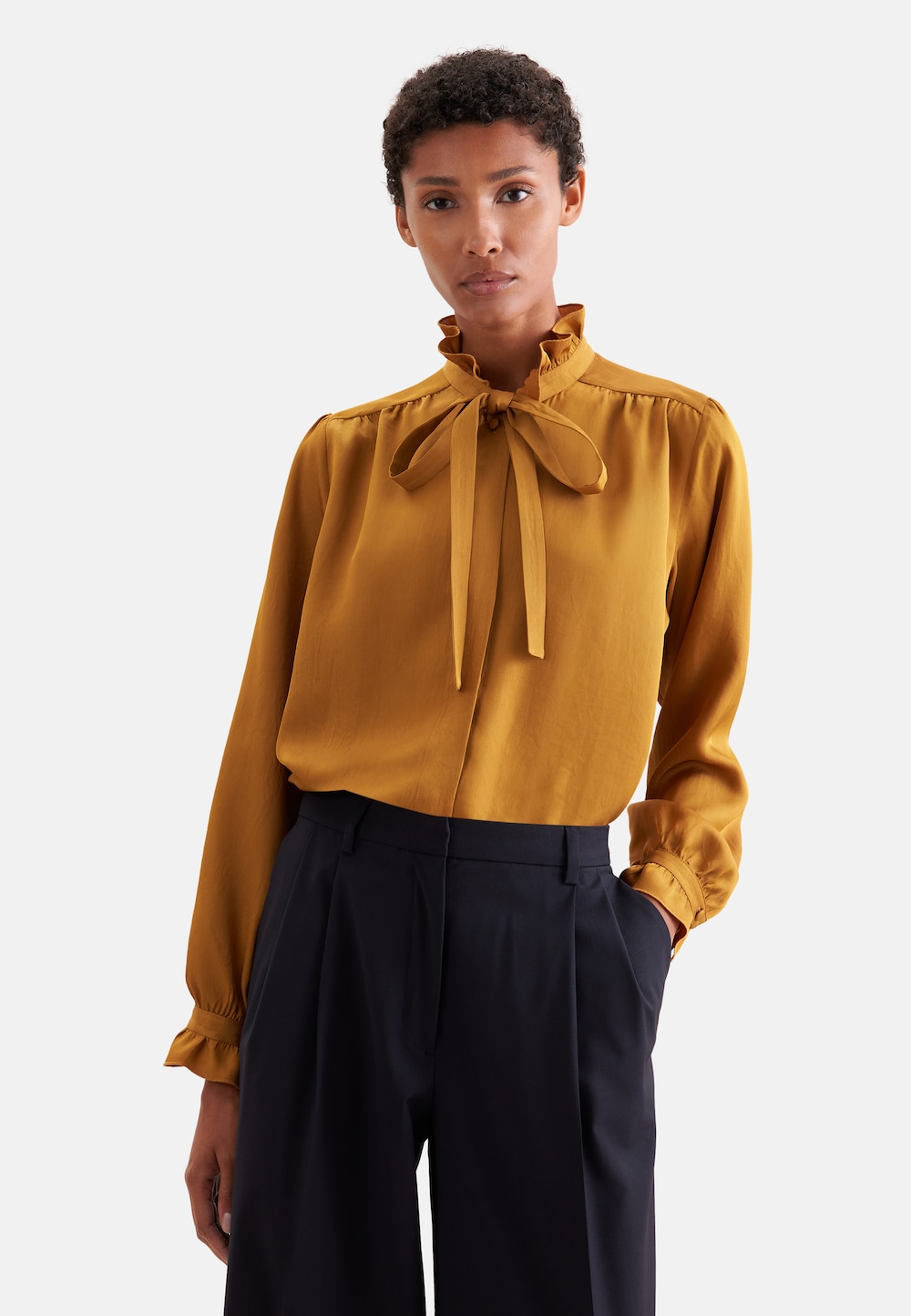 Damen Ausgestellte Bluse - Uni