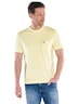 Herren Rundhals T-Shirt mit Brusttasche , Gelb