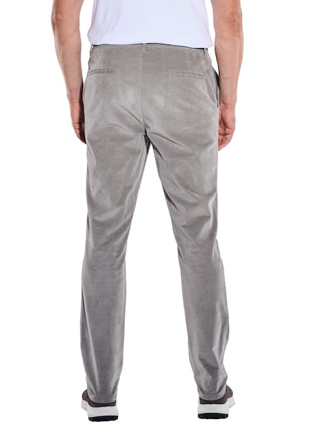 Herren Chino straight , Silbergrau