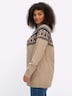 Langarm-Pullover Jacquardpullover im Norweger-Stil Langarm Stehkragen