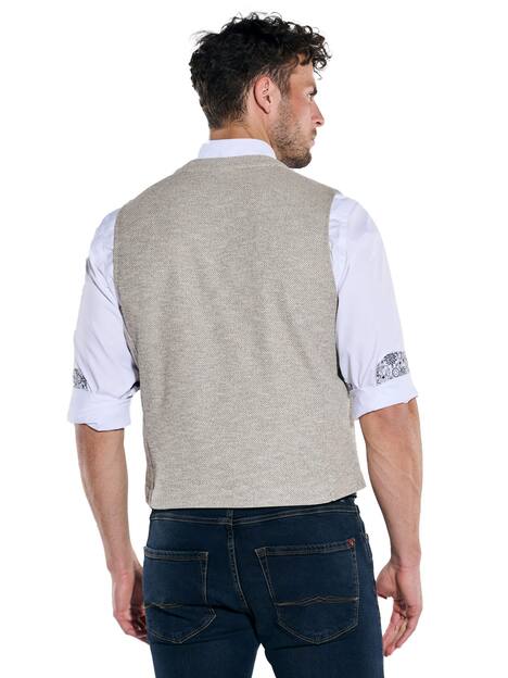 engbers Herren Sakko-Weste slim fit , Beige