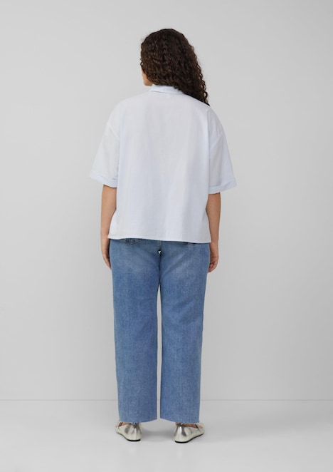 Oversize-Bluse aus Baumwolle-Popeline