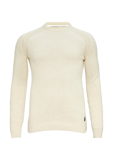 Crew-Neck-Pullover mit Farbeffekt