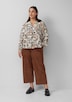Strukturierte Viskosemix-Bluse mit All-over-Print