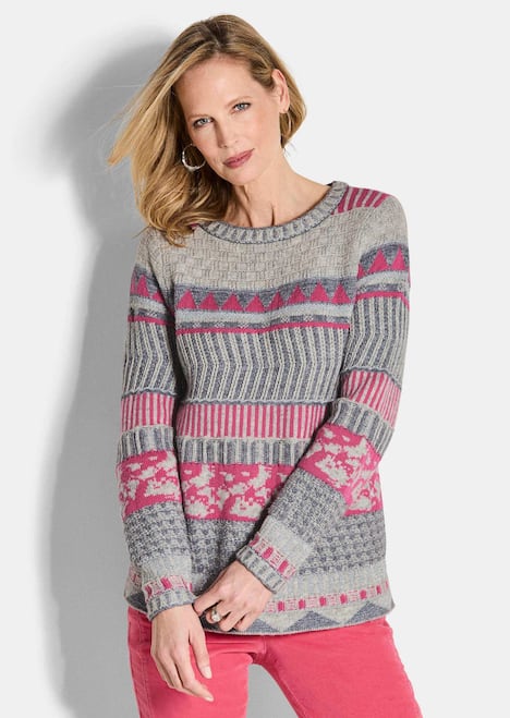 Pullover im modischen Norwegermuster