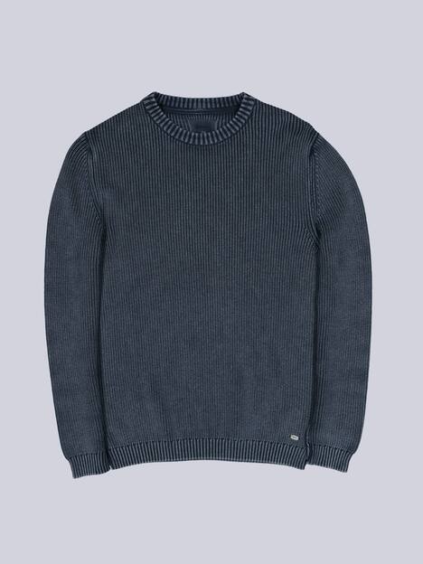 engbers Herren Pulllover strukturiert , Saphirblau