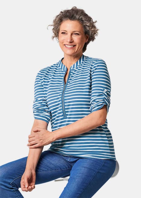 Sportives Ringelshirt in Longform